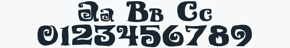 Rzeczywista próbka kroju Festival Nights JL — Aa Bb Cc 0123456789