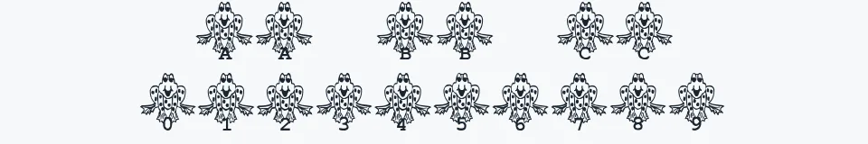 Podgląd czcionki Frogii's Froggy