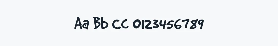 Rzeczywista próbka kroju GoodDogCool — Aa Bb Cc 0123456789