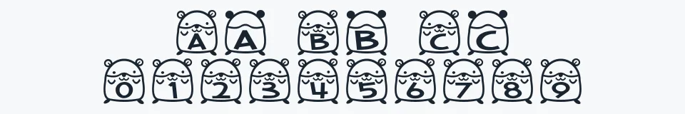 Rzeczywista próbka kroju hamu font — Aa Bb Cc 0123456789