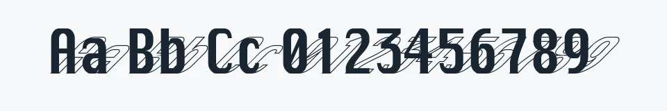 Rzeczywista próbka kroju HollyWould — Aa Bb Cc 0123456789