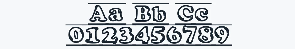 Rzeczywista próbka kroju ijifufont — Aa Bb Cc 0123456789