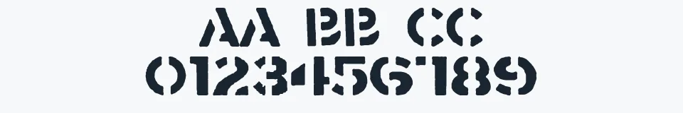 Rzeczywista próbka kroju Crass — Aa Bb Cc 0123456789