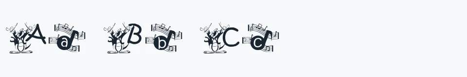 Rzeczywista próbka kroju KGMUSIC1 — Aa Bb Cc 0123456789