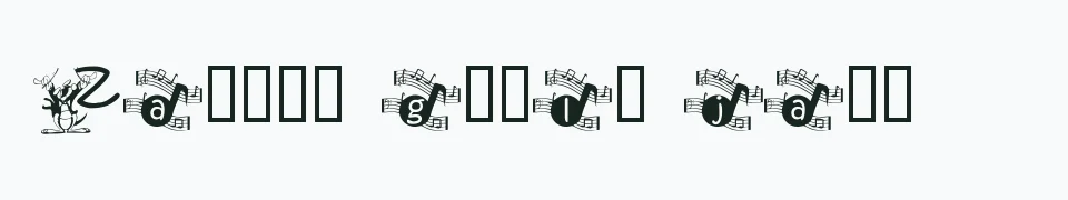 Rzeczywisty podgląd fontu KGMUSIC1 – Zażółć gęślą jaźń