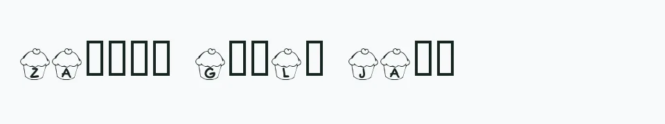Rzeczywisty podgląd fontu KR Cupcake – Zażółć gęślą jaźń