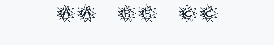 Rzeczywista próbka kroju Krissun — Aa Bb Cc 0123456789