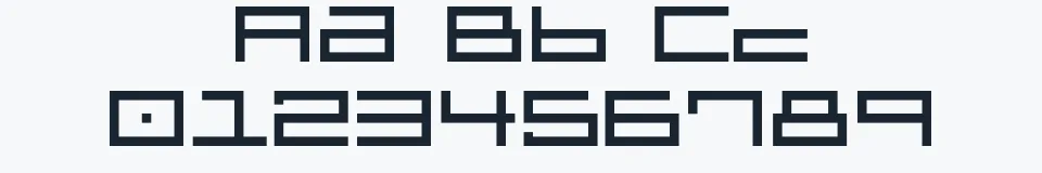 Rzeczywista próbka kroju brickle — Aa Bb Cc 0123456789
