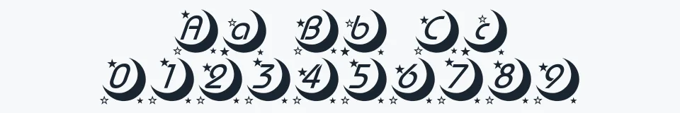 Podgląd czcionki moon font