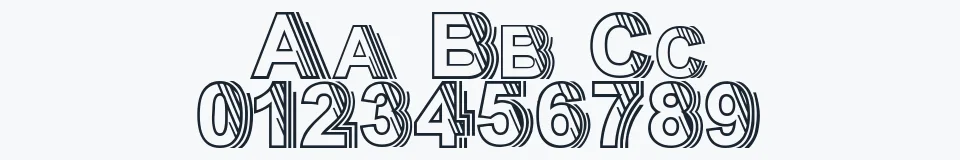 Rzeczywista próbka kroju Persona Non Grata — Aa Bb Cc 0123456789
