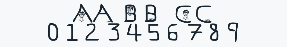 Podgląd czcionki pf_zappa