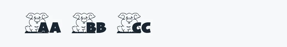 Podgląd czcionki Piggy Font