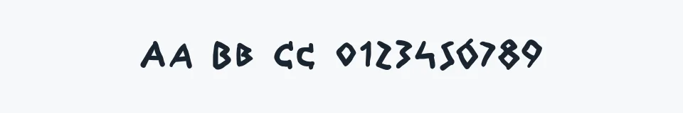 Rzeczywista próbka kroju QuickGreek — Aa Bb Cc 0123456789