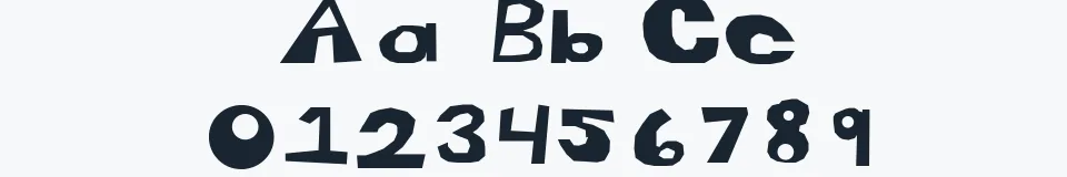 Rzeczywista próbka kroju SidNNancy — Aa Bb Cc 0123456789