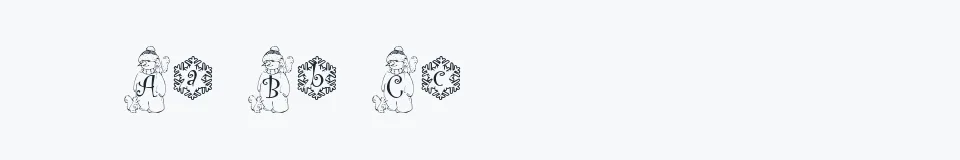 Rzeczywista próbka kroju snowman1_kg — Aa Bb Cc 0123456789