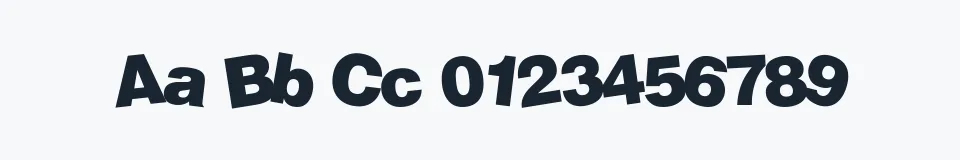 Rzeczywista próbka kroju Soopafresh — Aa Bb Cc 0123456789