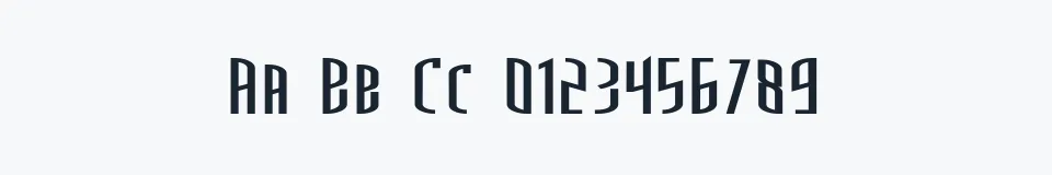 Rzeczywista próbka kroju Space — Aa Bb Cc 0123456789