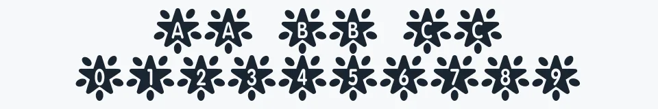 Rzeczywista próbka kroju STAR+STAR (sRB) — Aa Bb Cc 0123456789