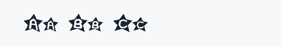 Rzeczywista próbka kroju star — Aa Bb Cc 0123456789