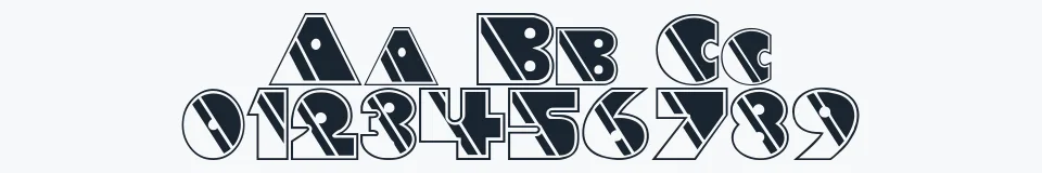 Rzeczywista próbka kroju Stricto Sensu — Aa Bb Cc 0123456789