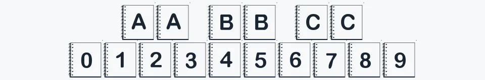 Rzeczywista próbka kroju Summers Notebook — Aa Bb Cc 0123456789