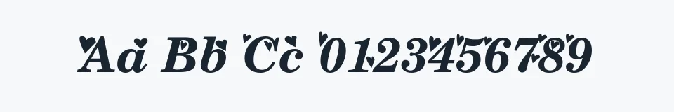 Podgląd czcionki QTSchoolCentury Italic