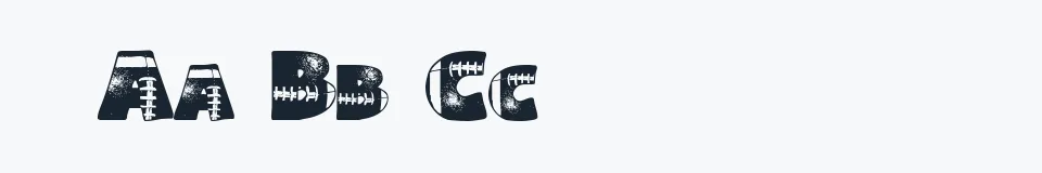 Rzeczywista próbka kroju Touchdown — Aa Bb Cc 0123456789