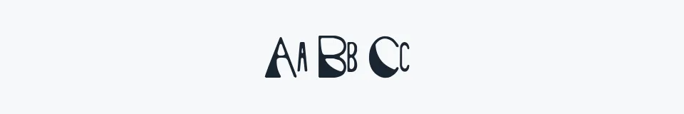 Rzeczywista próbka kroju Deco Cafe — Aa Bb Cc 0123456789