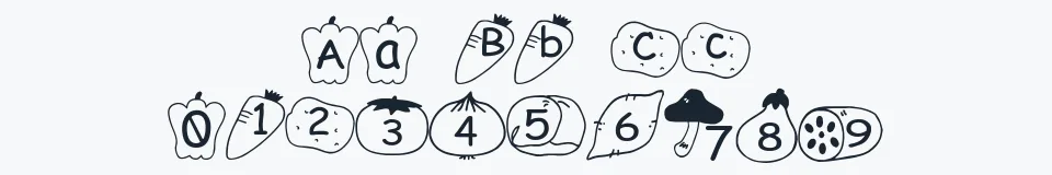 Rzeczywista próbka kroju Oyachai Font — Aa Bb Cc 0123456789