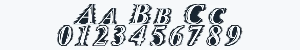 Rzeczywista próbka kroju Zippo — Aa Bb Cc 0123456789