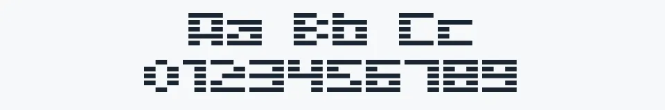 Rzeczywista próbka kroju D3 Digitalism Italic — Aa Bb Cc 0123456789