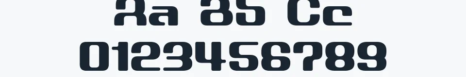 Rzeczywista próbka kroju D3 Globalism italic — Aa Bb Cc 0123456789