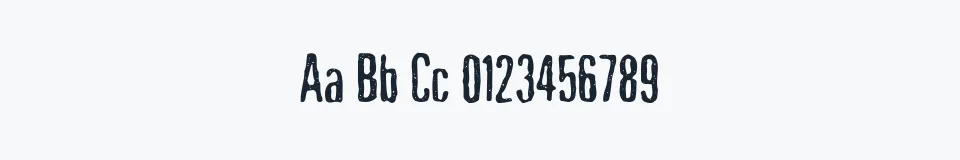 Rzeczywista próbka kroju Nicotine Stains — Aa Bb Cc 0123456789