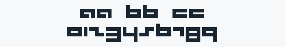 Rzeczywista próbka kroju Rotek — Aa Bb Cc 0123456789