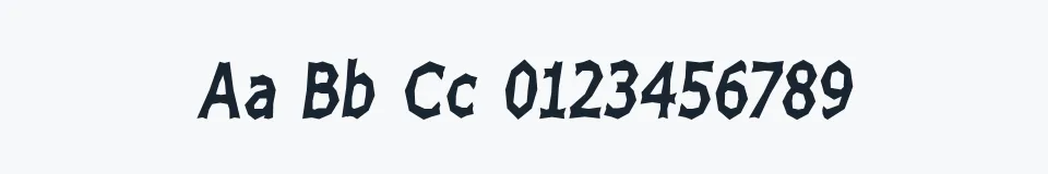 Rzeczywista próbka kroju Chizz High — Aa Bb Cc 0123456789