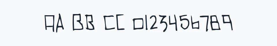 Rzeczywista próbka kroju Cholo — Aa Bb Cc 0123456789