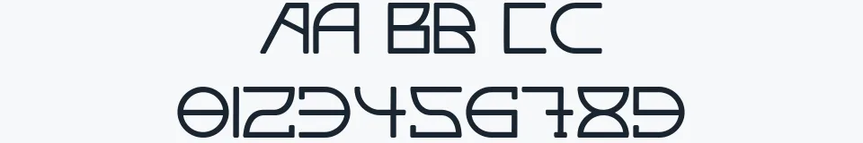 Rzeczywista próbka kroju Elektora — Aa Bb Cc 0123456789