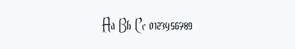 Rzeczywista próbka kroju Endor Alt — Aa Bb Cc 0123456789