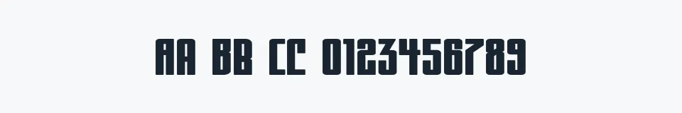 Rzeczywista próbka kroju Komikahuna — Aa Bb Cc 0123456789