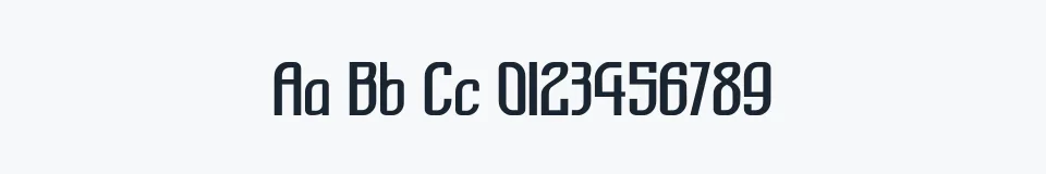 Rzeczywista próbka kroju Komikazba — Aa Bb Cc 0123456789