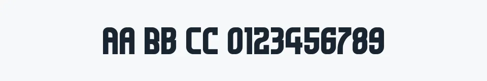 Rzeczywista próbka kroju Komikazoom — Aa Bb Cc 0123456789
