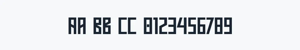 Rzeczywista próbka kroju Mastodon — Aa Bb Cc 0123456789