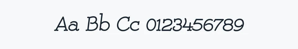 Rzeczywista próbka kroju Mistress Script - Alternates — Aa Bb Cc 0123456789