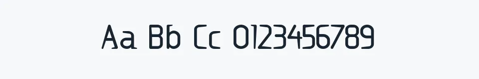 Rzeczywista próbka kroju Ritalin — Aa Bb Cc 0123456789