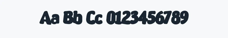 Rzeczywista próbka kroju Severina — Aa Bb Cc 0123456789