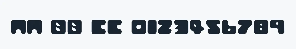 Rzeczywista próbka kroju Textan Round — Aa Bb Cc 0123456789
