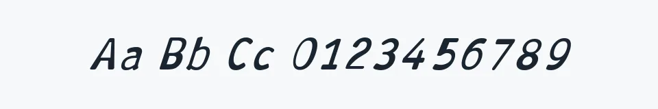 Rzeczywista próbka kroju AntavianaItalic — Aa Bb Cc 0123456789