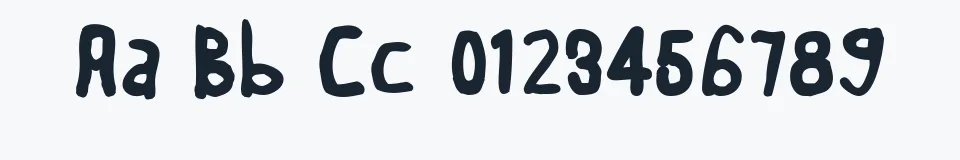 Rzeczywista próbka kroju Buttweasel — Aa Bb Cc 0123456789