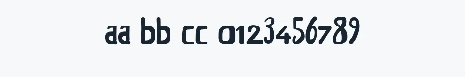 Rzeczywista próbka kroju Klander — Aa Bb Cc 0123456789