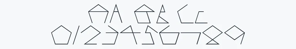 Podgląd czcionki PENTAGRON